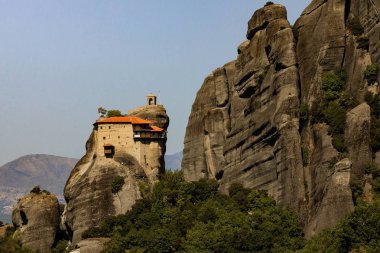 Meteora, Yunanistan'da manastırlar ile Peyzaj.