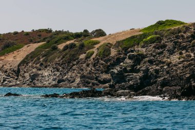 Yunanistan'da deniz tarafından güzel sahne