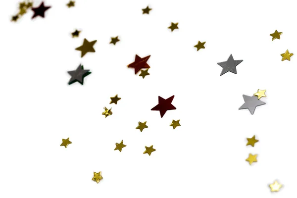 Confettis de couleur en forme d'étoiles — Photo
