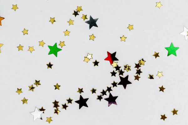 Кольоровий конфетті у формі зірок — стокове фото