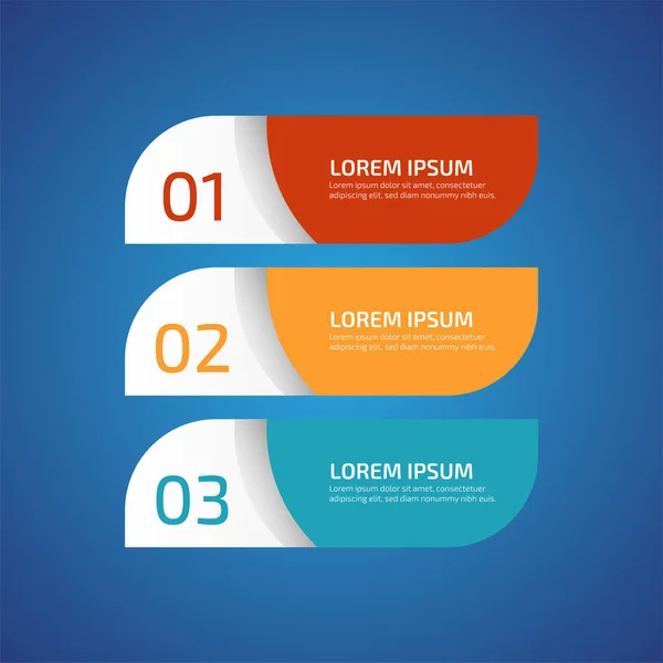 Infographic Design Elements Met Verschillende Kleuren Rood Geel Blauw Model — Stockvector