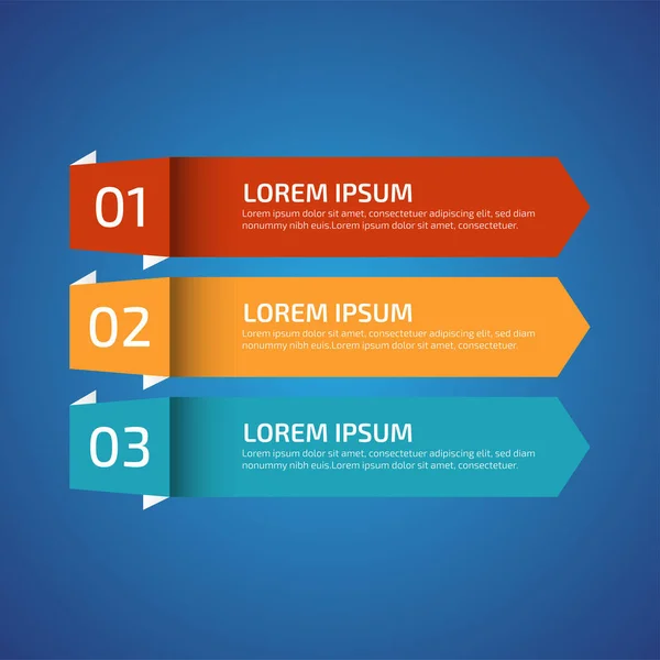 Infographic Design Elements Met Verschillende Kleuren Rood Geel Blauw Model — Stockvector