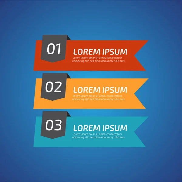 Infographic Design Elements Met Verschillende Kleuren Rood Geel Blauw Model — Stockvector