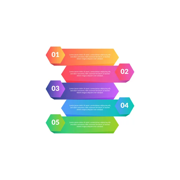 Conjunto Banners Coloridos Business Infographics Modelo Moderno Com Opção Passo — Vetor de Stock