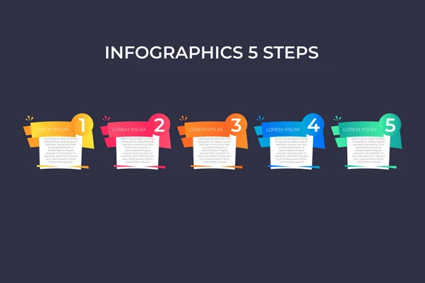 Modern Kreatív Idővonal Infografika Lépéses Tervezési Vektorral Használható Folyamat Éves — Stock Vector