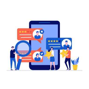 Karakterli serbest çalışanlar servis vektör çizimi kavramı. İniş sayfası için modern düz stil, mobil uygulama, poster, el ilanı, şablon, web afişi, bilgi grafikleri, kahraman resimleri.