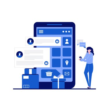 Hizmet memnuniyeti, müşteri geribildirimi, insan sınıflandırması seçmeler, karakter kavramlarını gözden geçirmeler. Müşteriler ürünü değerlendiriyor. İniş sayfası için modern düz stil, mobil uygulama, bilgi grafikleri, kahraman resimleri.