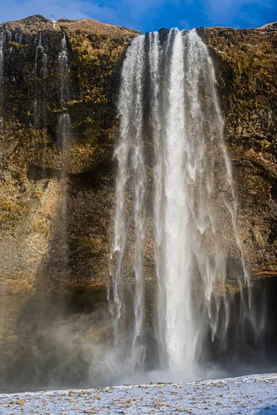 Foto Eines Beeindruckenden Wasserfalls Island — Stockfoto