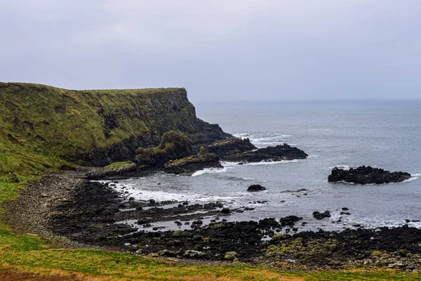 Fotografie Pláže Belfastu Během Zimy Oblačný Den Giants Causeway — Stock fotografie