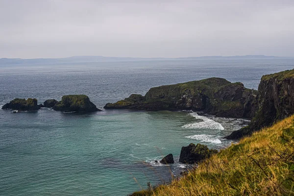 Kışın Belfast Kumsalın Giants Causeway Bulutlu Bir Günün Fotoğrafı — Stok fotoğraf