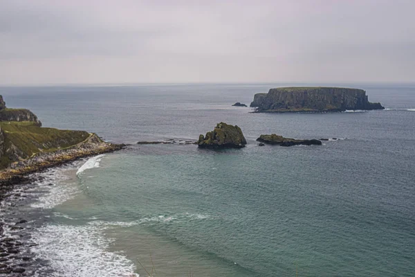 Kışın Belfast Kumsalın Giants Causeway Bulutlu Bir Günün Fotoğrafı — Stok fotoğraf