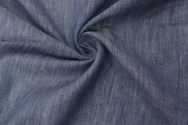Latar Belakang Denim Biru Tebal Lipatan Tekstil Kapas Jeans — Stok Foto