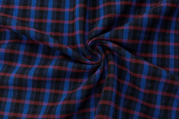 Flannel Fabric Texture Tesatura Flanel Lână Albastru Model Verificare Roșu — Fotografie, imagine de stoc