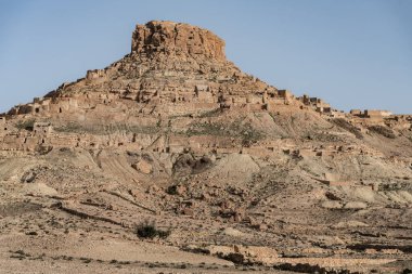 Tunisia 'daki djebel dahar, Chenini, douiret, germasa