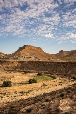 Tunisia 'daki djebel dahar, Chenini, douiret, germasa