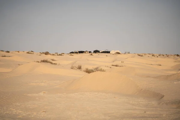 Hermosas Dunas Arena Desierto Del Sahara Cerca Douz Túnez —  Fotos de Stock