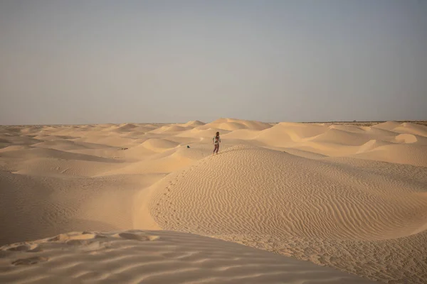 Beautiful Sand Dunes Sahara Desert Douz Tunisia — Stock Photo, Image