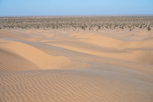 欢迎来到突尼斯 Ksar Ghilane和撒哈拉沙漠 — 图库照片