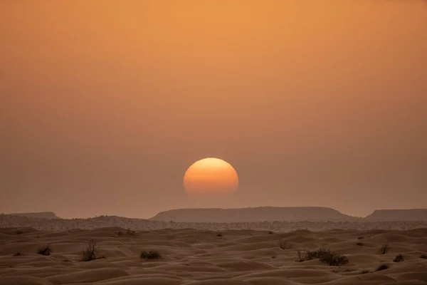 Welcome South Tunisia Ksar Ghilane Begining Sahara Desert — Stock Photo, Image