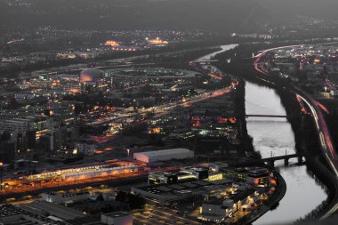 Bastille 'den Grenoble' un Nightscape 'i