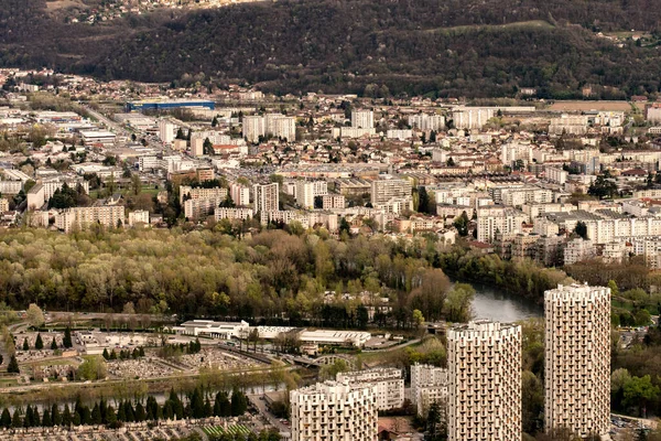 Blick Und Detail Von Grenoble Vom Hügel — Stockfoto