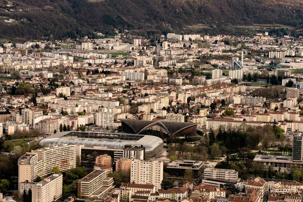 Vue Détail Grenoble Depuis Colline — Photo