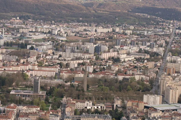 Tepeden Grenoble Görünümü Ayrıntıları — Stok fotoğraf