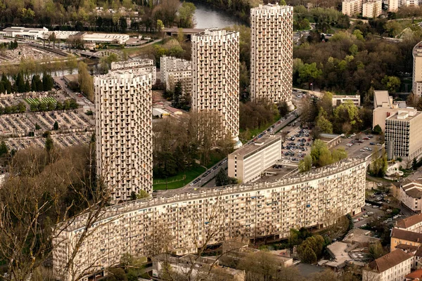 Vue Détail Grenoble Depuis Colline — Photo