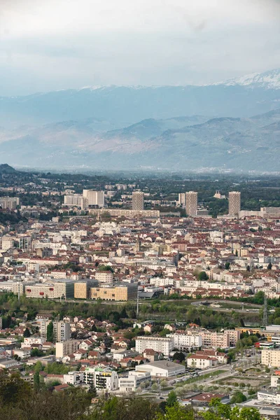 Tepeden Grenoble Görünümü — Stok fotoğraf