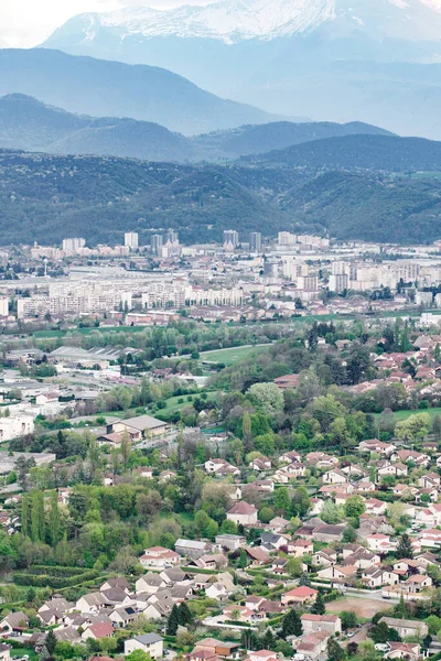 Tepeden Grenoble Görünümü — Stok fotoğraf
