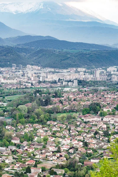 Tepeden Grenoble Görünümü — Stok fotoğraf