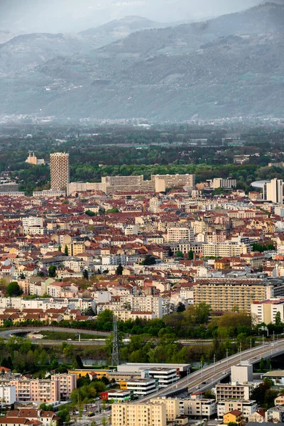 Kilátás Grenoble Hegyről — Stock Fotó