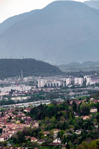 Tepeden Grenoble Görünümü — Stok fotoğraf