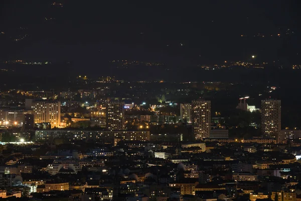 从山上俯瞰妖怪的夜景 — 图库照片