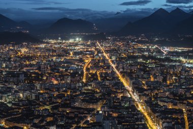 Bastille 'den Grenoble' un Nightscape 'i
