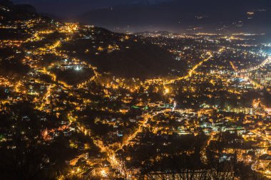 Bastille 'den Grenoble' un Nightscape 'i