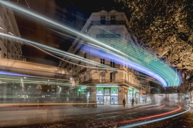 Grenoble 'da gece tramvay