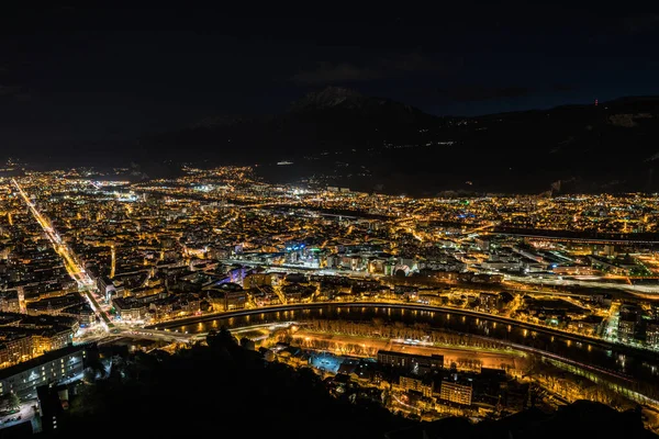 Bastille 'den Grenoble' un Nightscape 'i