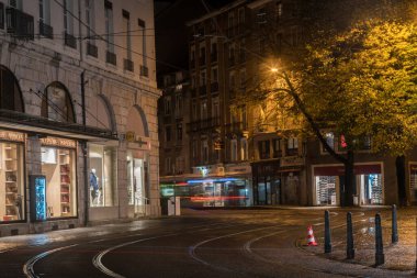 Grenoble 'ın gece görüntüsü