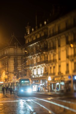 Grenoble 'ın gece görüntüsü