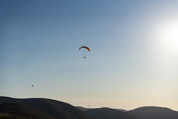Paragliding North Tunisia Cap Angela — Stock Photo, Image