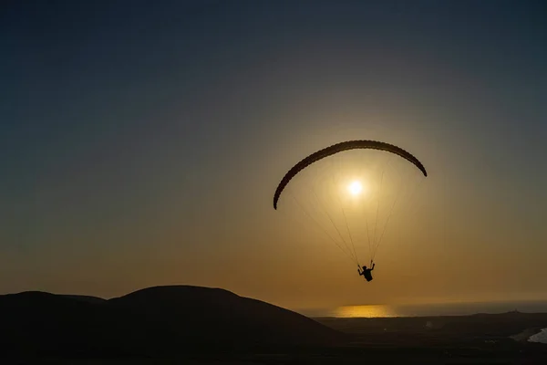 Kuzey Tunisia Günbatımı Paragliding Kaptan Angela — Stok fotoğraf