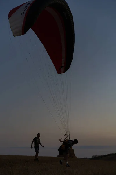Paragliding Tunisia Cap Angela — Stock Photo, Image