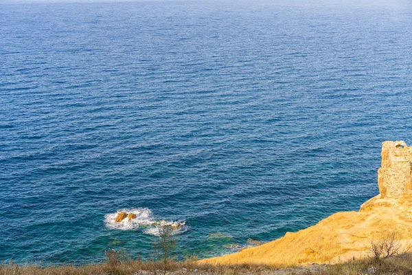 Ακτή Τυνησίας Και Φρούριο Genoese Περιφέρεια Tabarka — Φωτογραφία Αρχείου