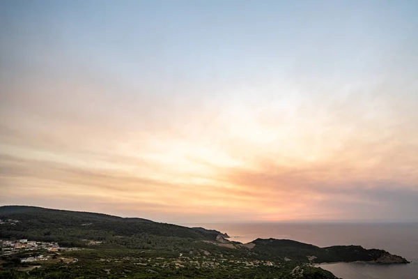 Solnedgång Norra Tunisien — Stockfoto