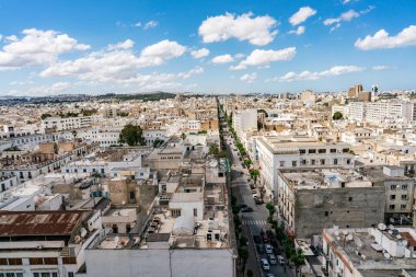 Tunus 'un kuş bakışı manzarası başkenti ve Tunus' un en büyük şehridir.