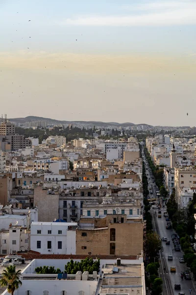 Vista Degli Occhi Degli Uccelli Tunisi Capitale Più Grande Città — Foto Stock