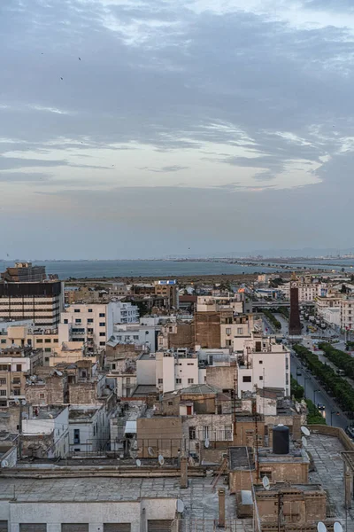 Vista Degli Occhi Degli Uccelli Tunisi Capitale Più Grande Città — Foto Stock