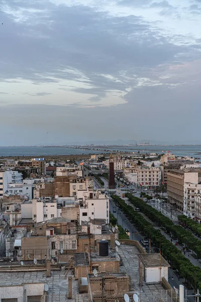 Vue Aérienne Tunis Est Capitale Grande Ville Tunisie — Photo
