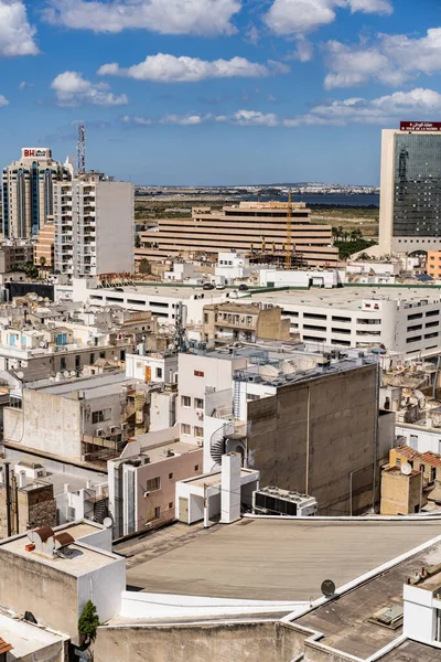 Madárszemek Kilátás Tunisz Főváros Legnagyobb Város Tunézia — Stock Fotó